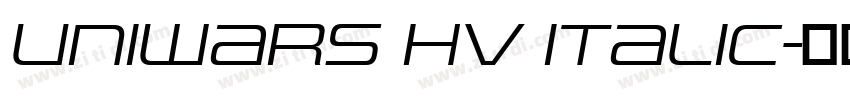 Uniwars Hv Italic字体转换 Uniwars Hv Italic字体转换